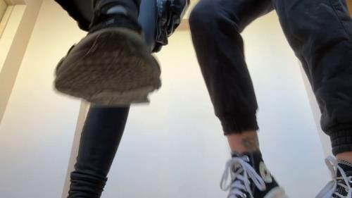 Mistress Kira and Mistress Sofi - Double POV Spitting And Dirty Sneaker Soles Worship