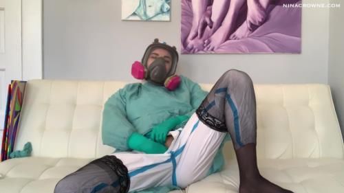 Nina Crowne - Masturbating in Protective Gear